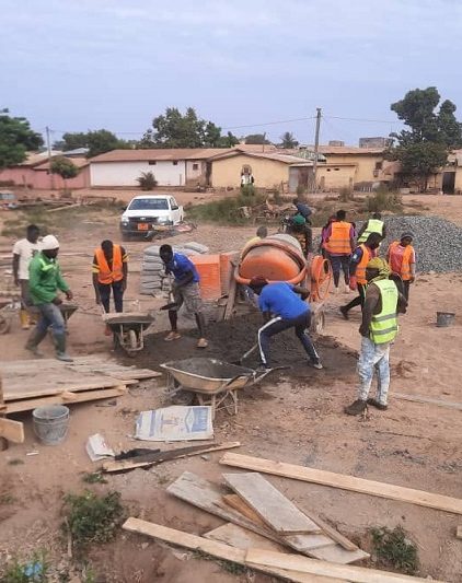 Evolution des travaux du pont qui relie Mbideng et Aoudi couler une couche des bétons