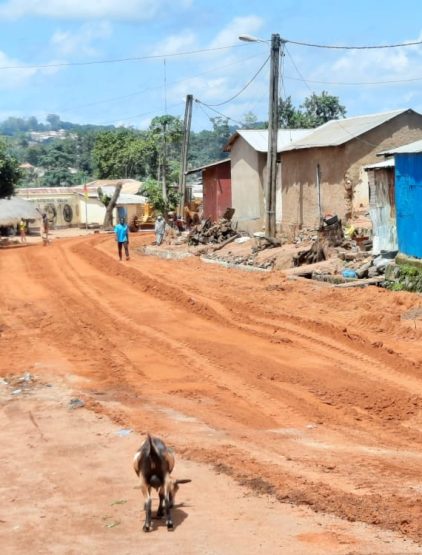 Travaux de remblayage du tronçon du quartier Belaka 2