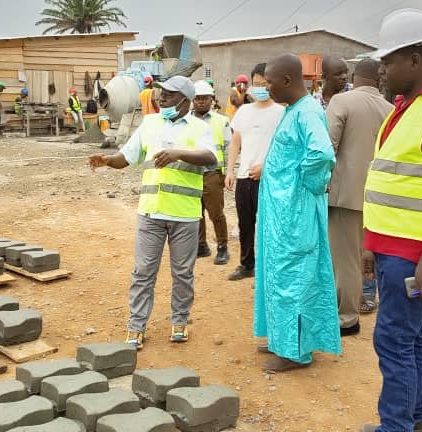 Visite du site des travaux de bitumage de la route de Gada Mabanga 8